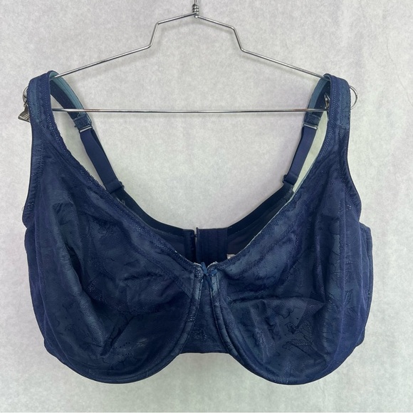 Cacique 42j bra modern lace covered unlined full coverage - Picture 1 of 6